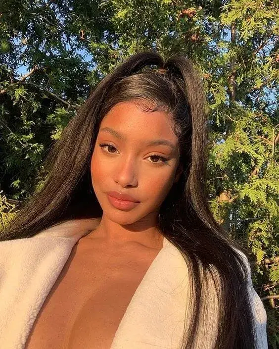 half up half down hairstyles for black hair