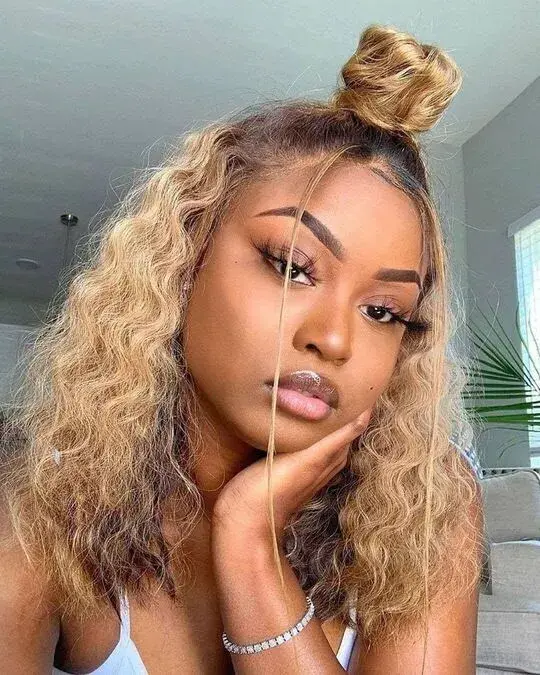 weave half up half down black hairstyles
