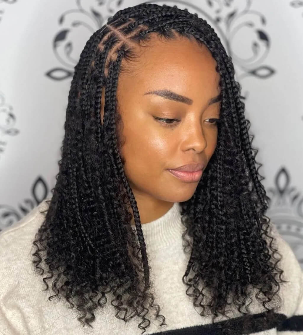 medium knotless braids