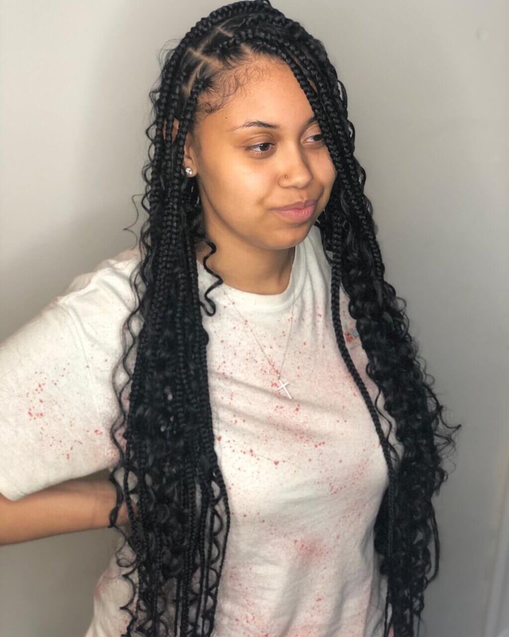medium knotless braids