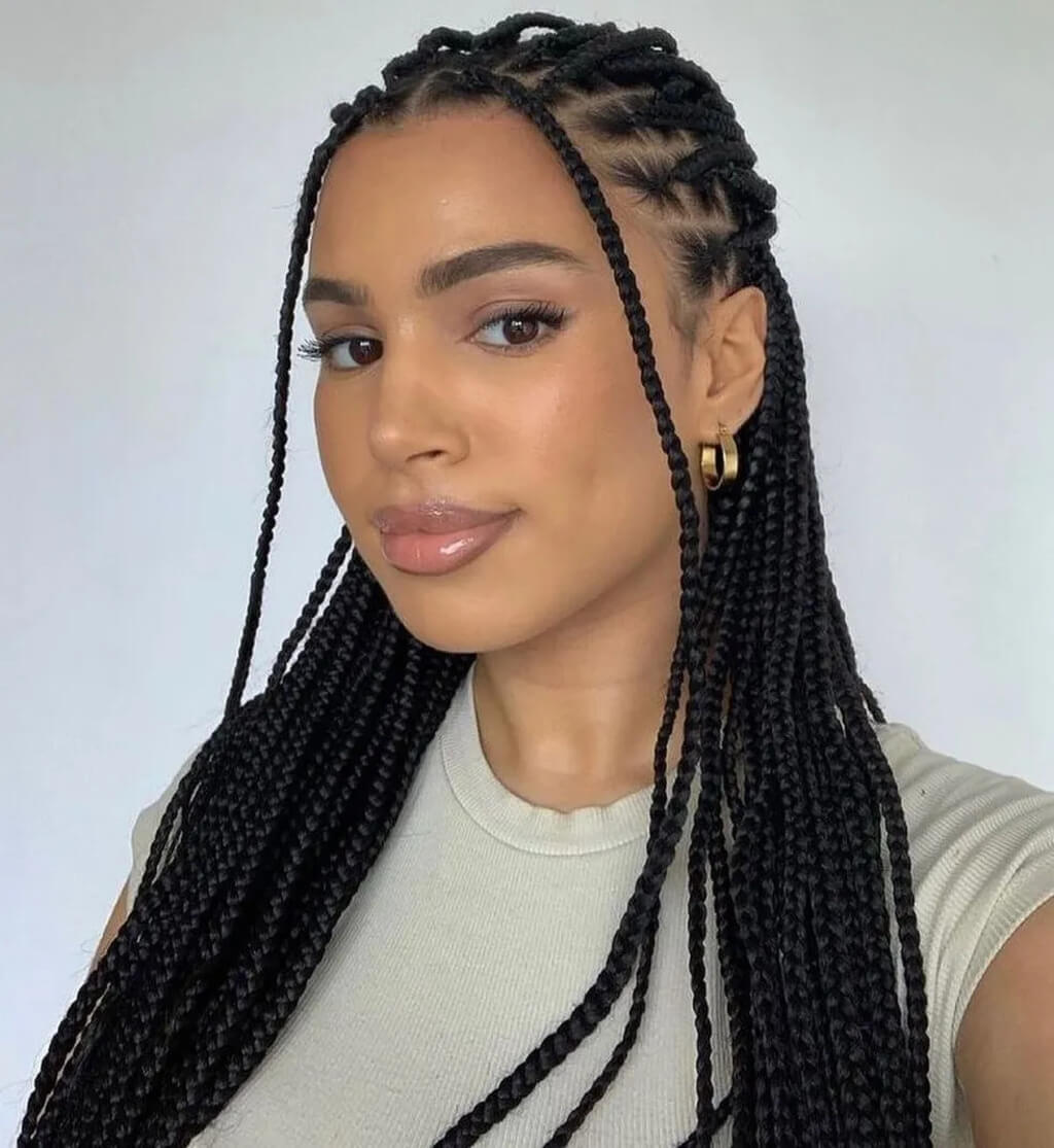 medium knotless braids