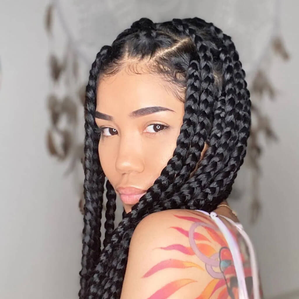medium knotless braids