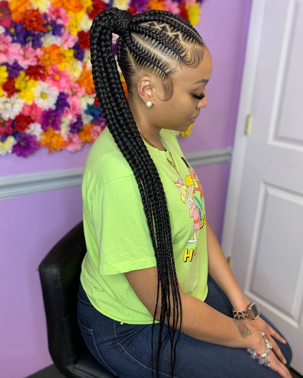 medium knotless braids
