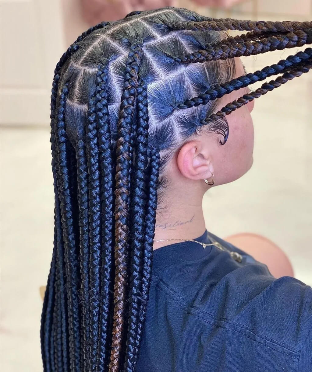 knotless braids with curls