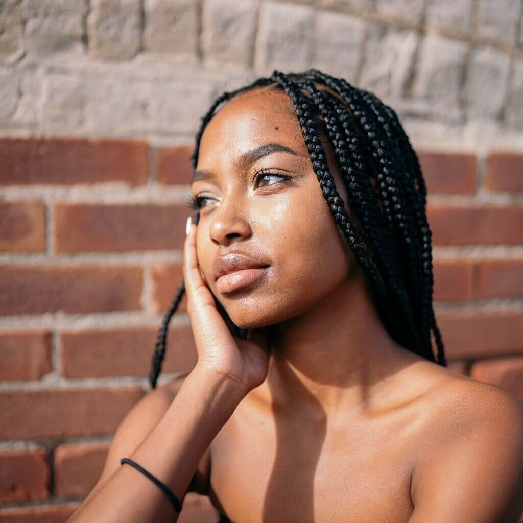 knotless braids with curls