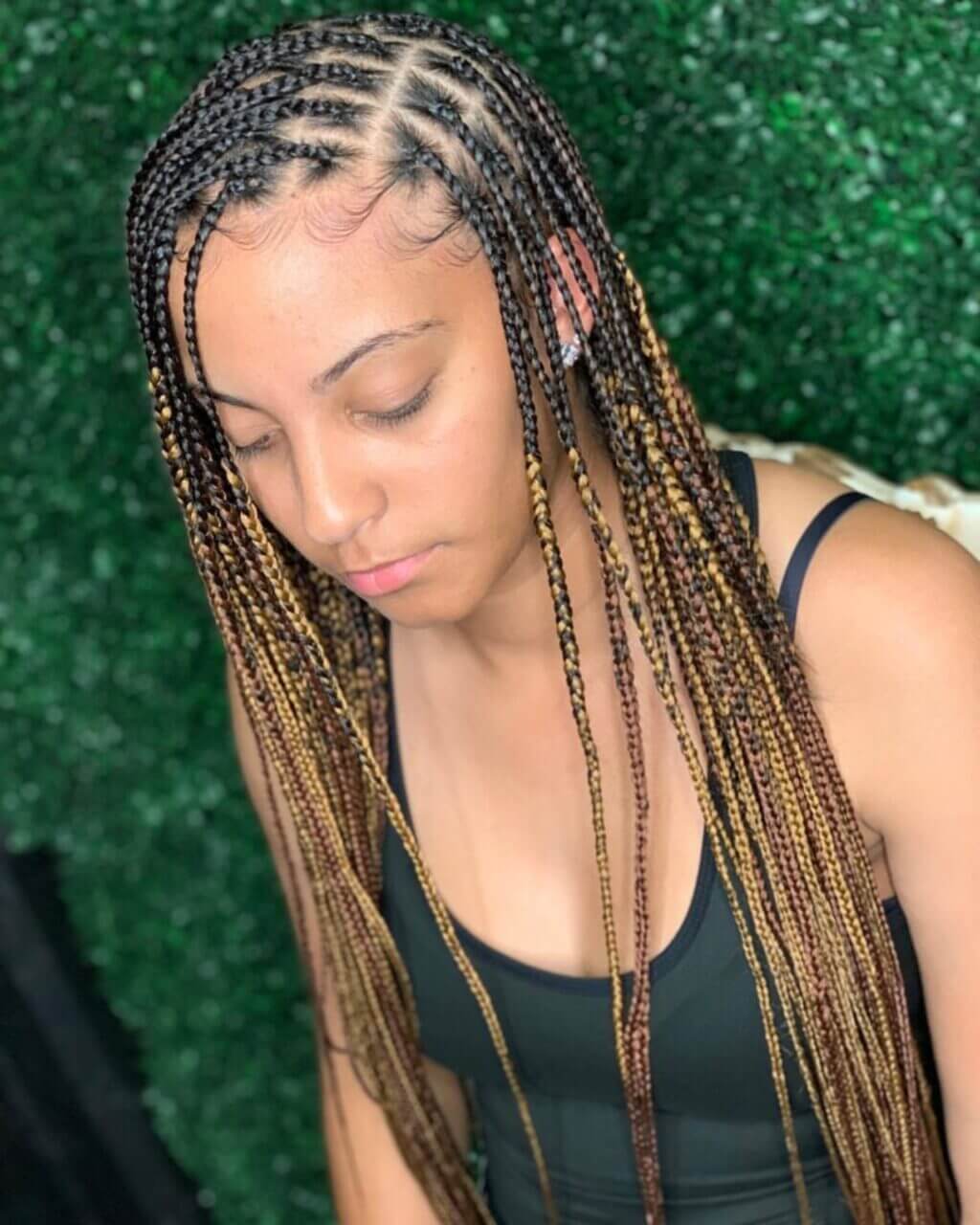 medium knotless box braids