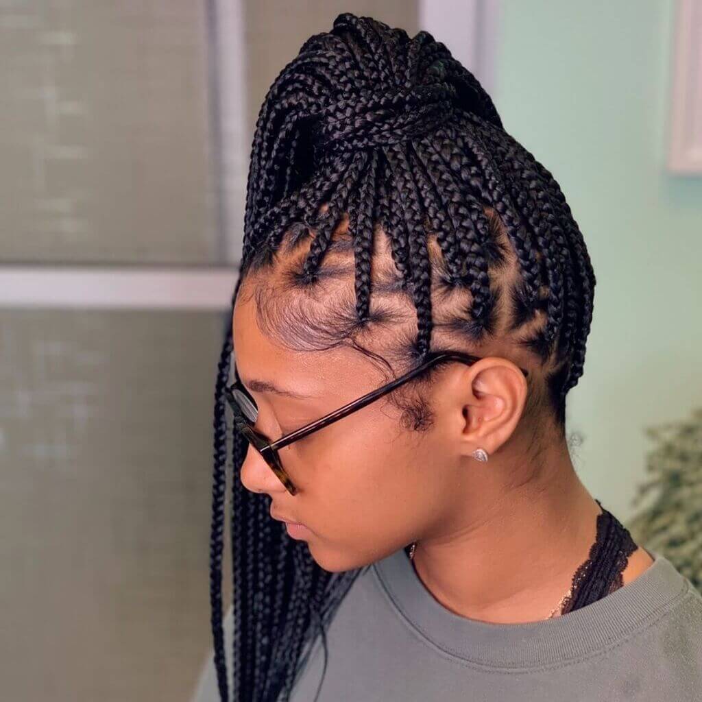 medium knotless box braids