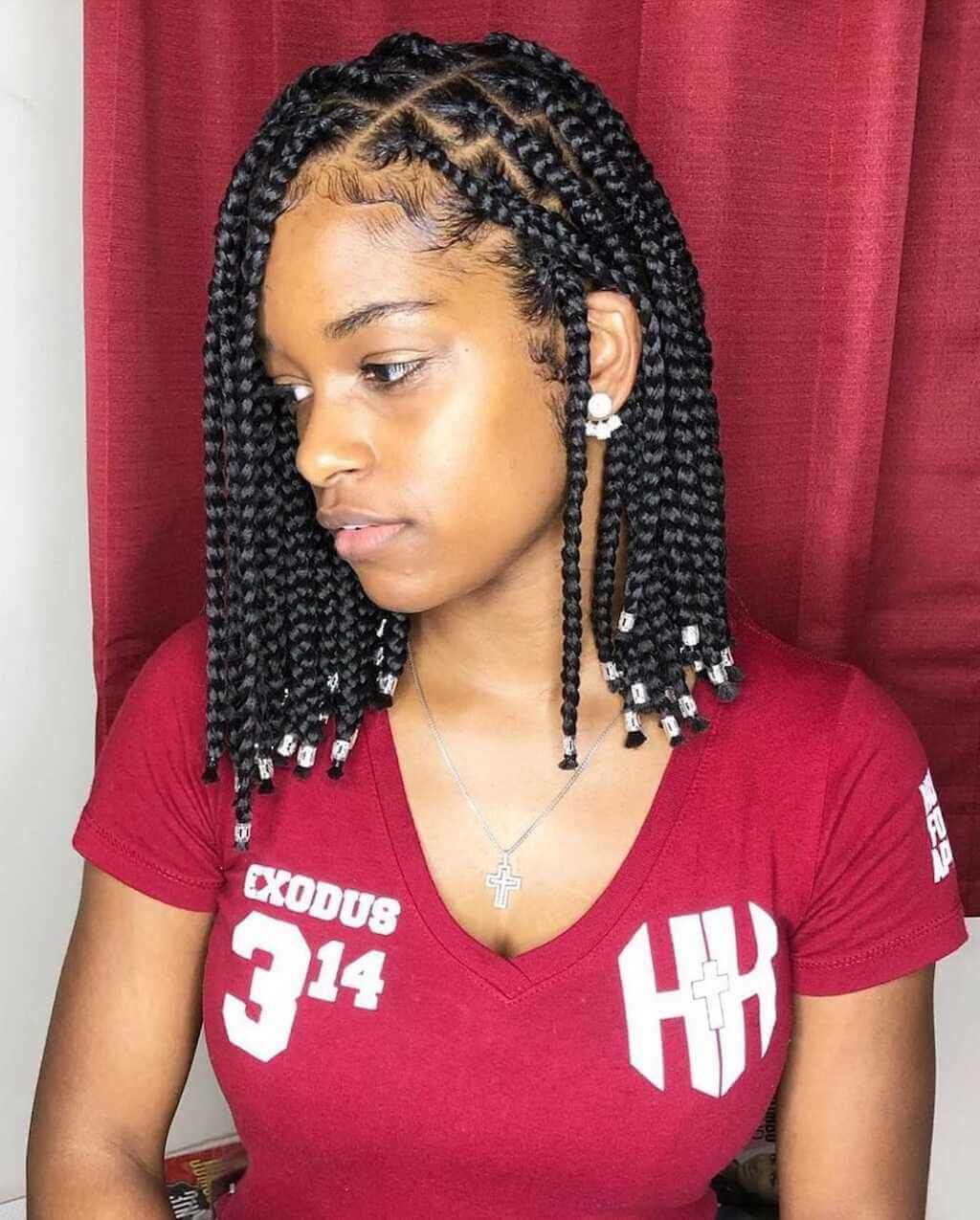 medium knotless box braids