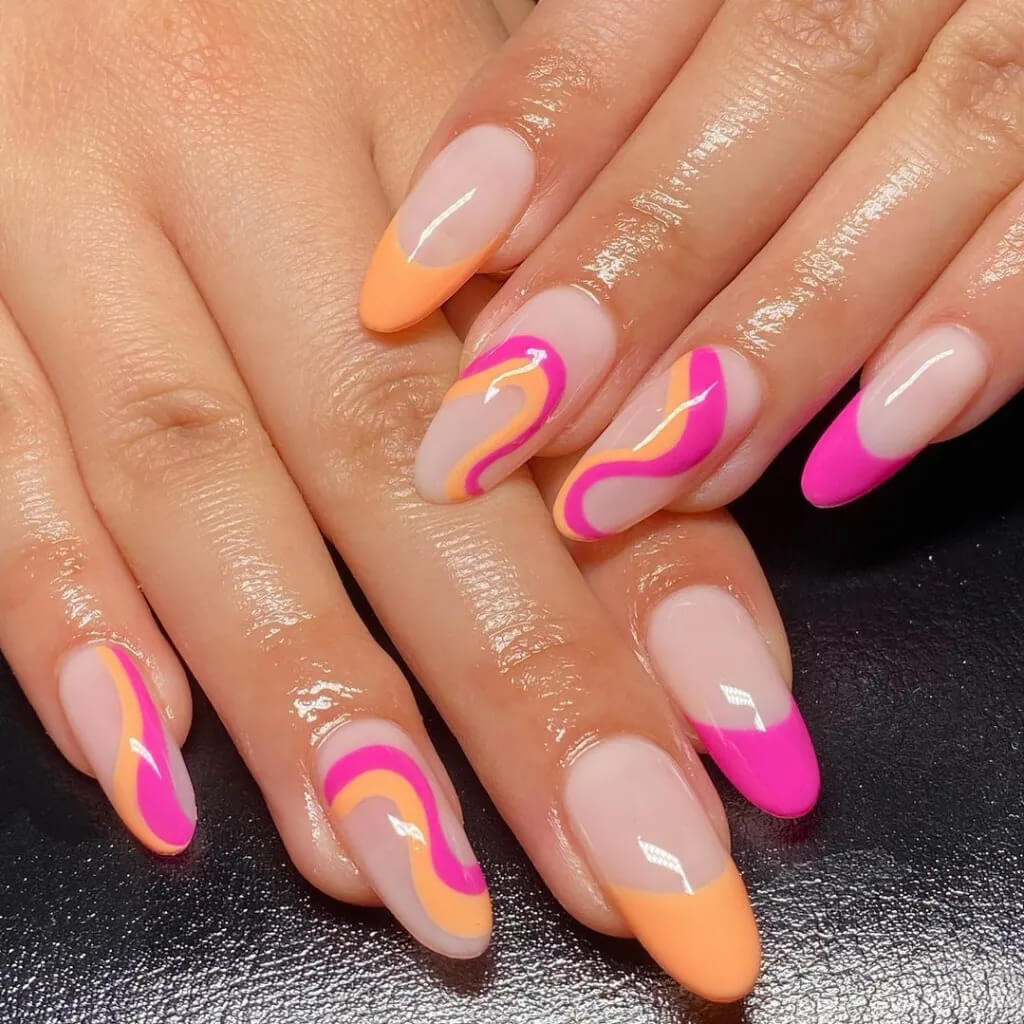 trendy short acrylic nails