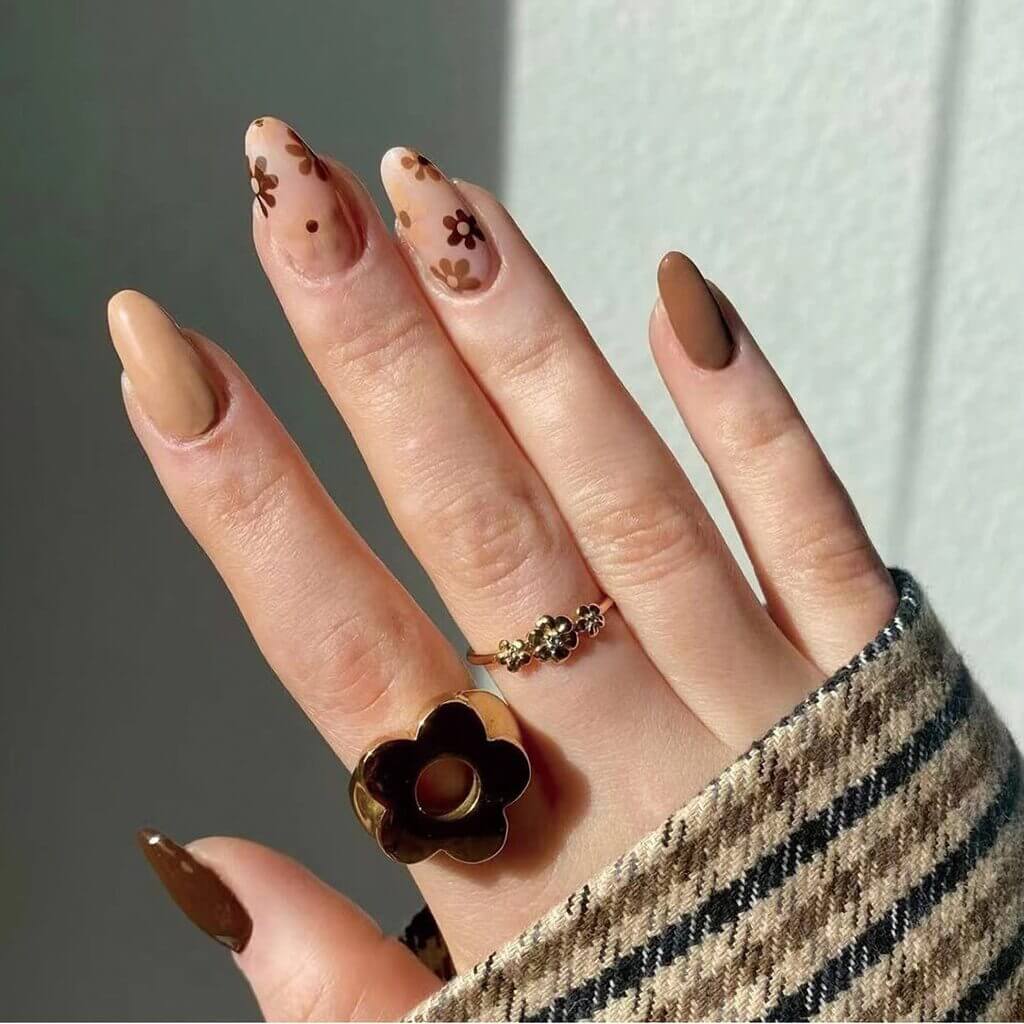 trendy short acrylic nails