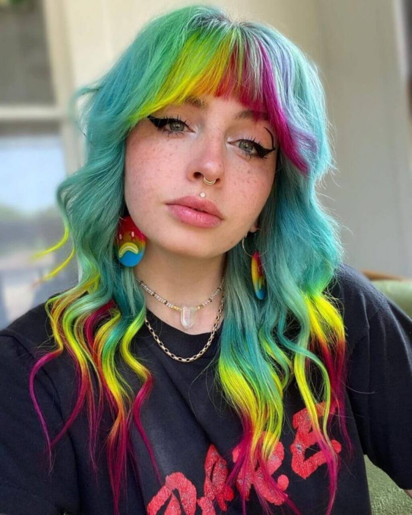 wolf cut long hair