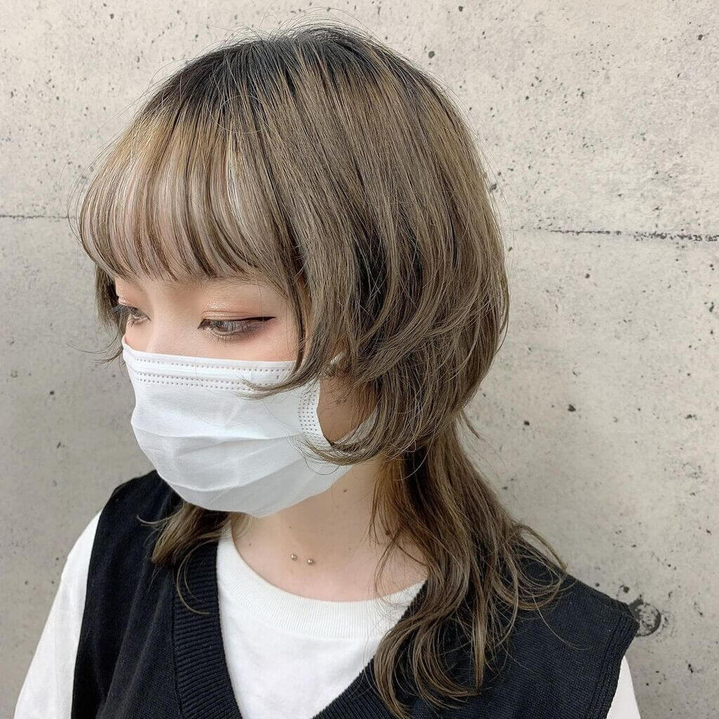 wolf cut long hair