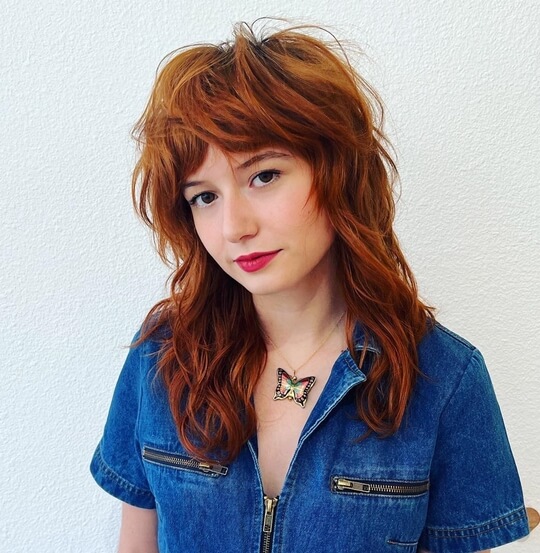 Wolf Cut in Messy Bedhead Style