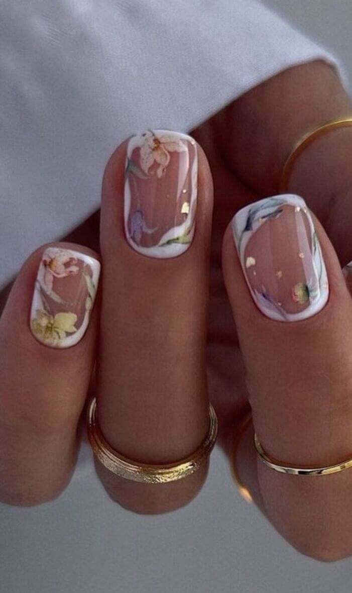Light Short Acrylic Nails