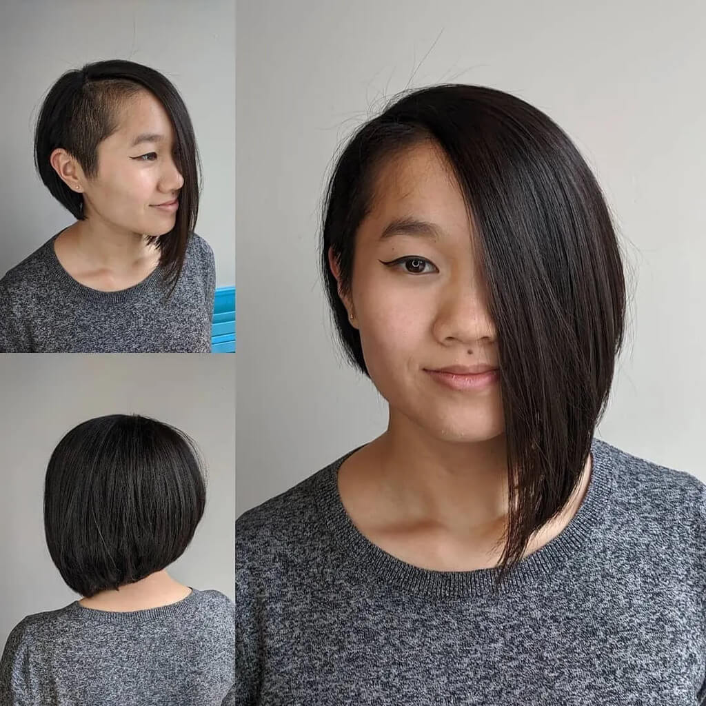Undercut Asymmetrical Bob