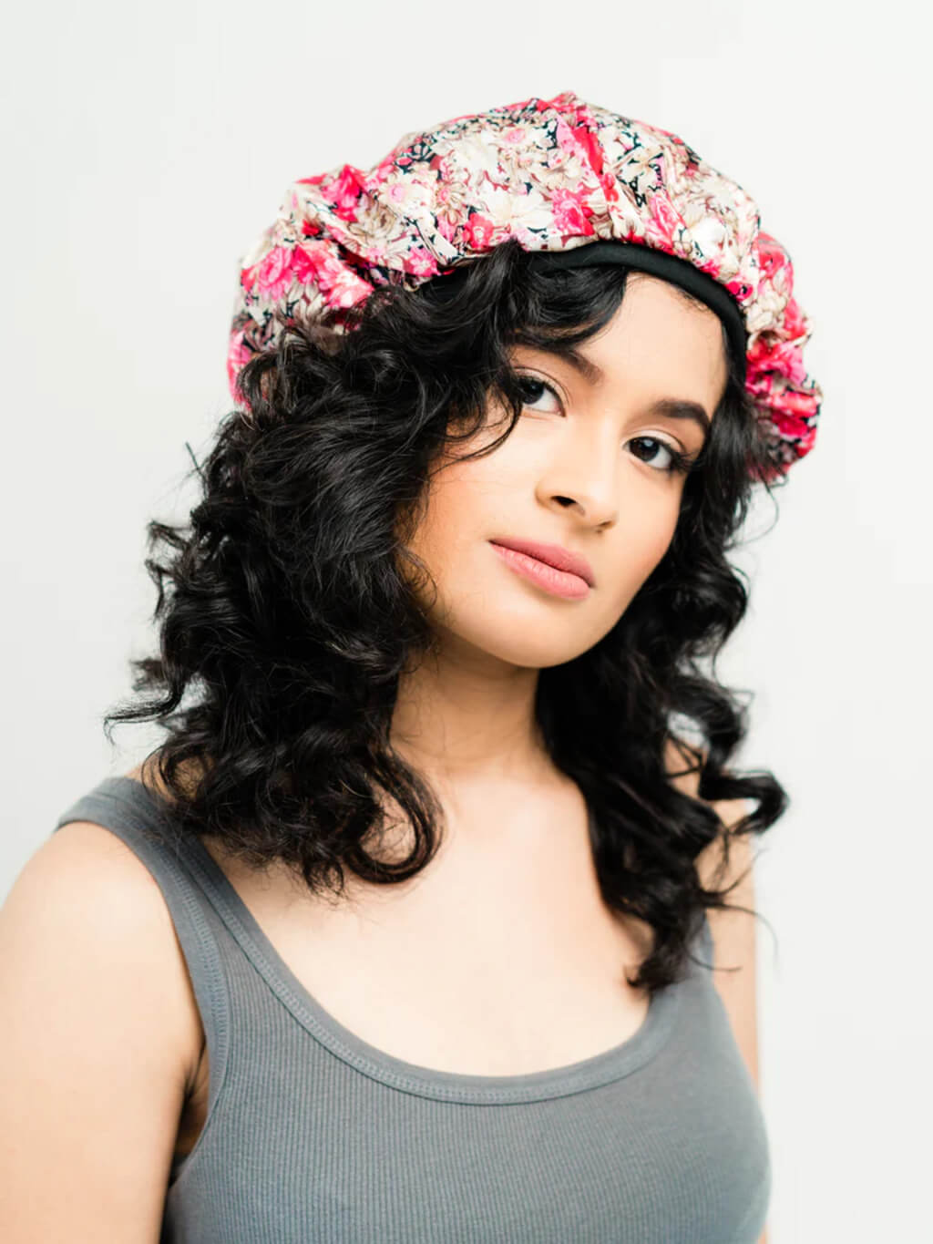 Pink Short Hair With Bonnet
