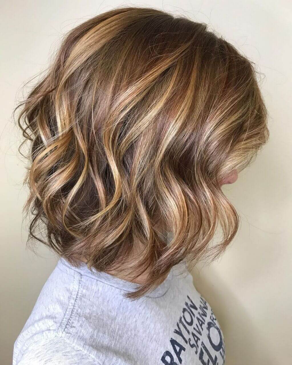 Short Brown Hair with Blonde Highlights