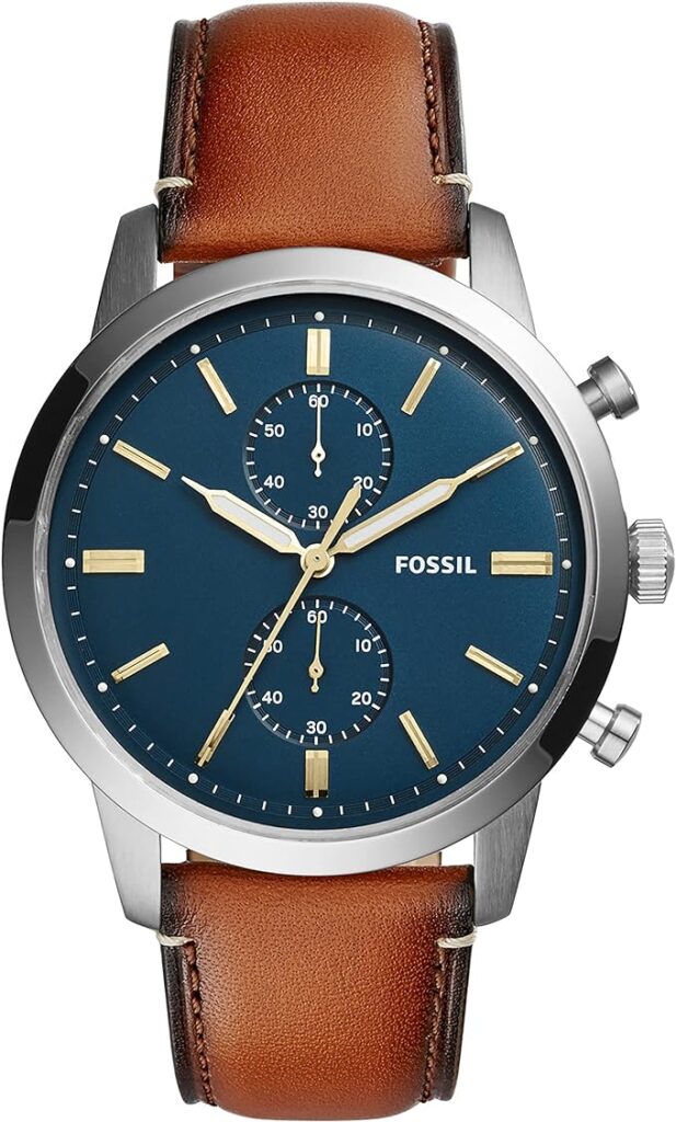 Fossil Townsman Men's Watch with Chronograph Display and Genuine Leather Band