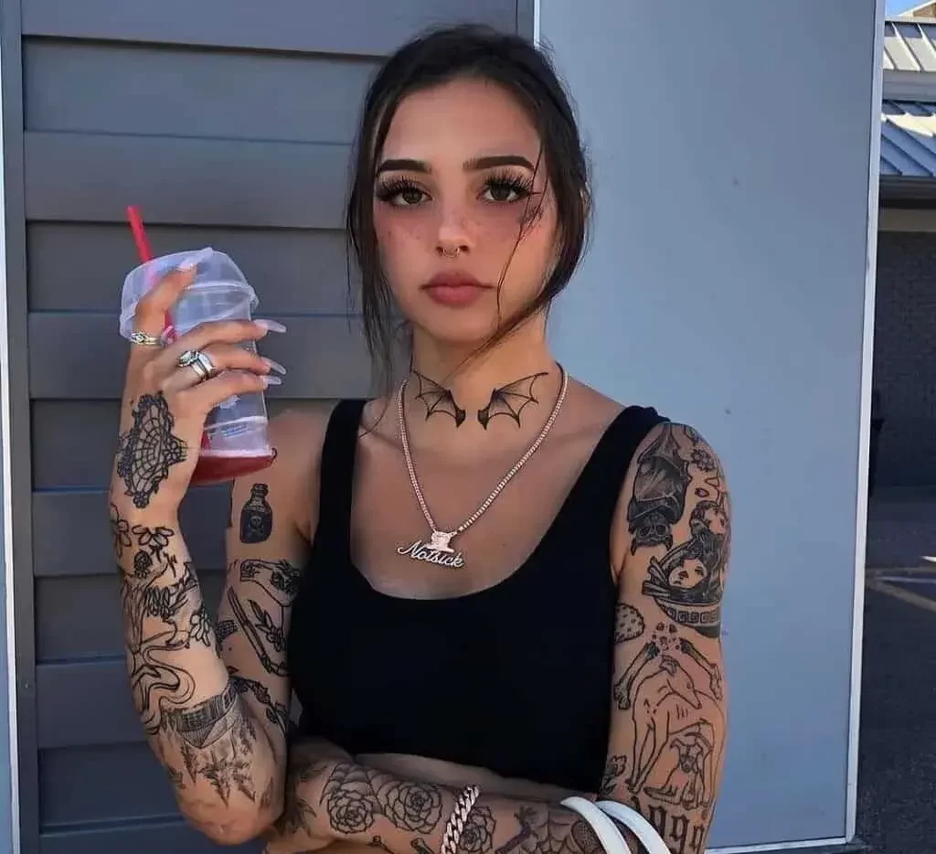 Front Wings Neck Tattoo