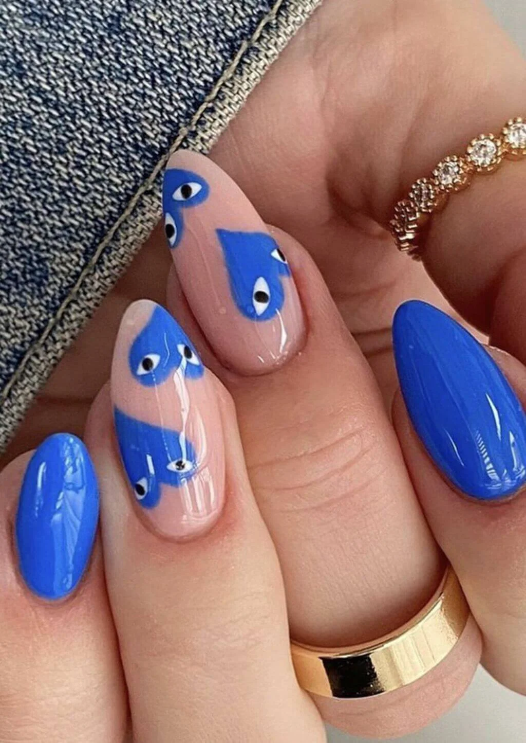 Blue Hearts of Comma De Garcons