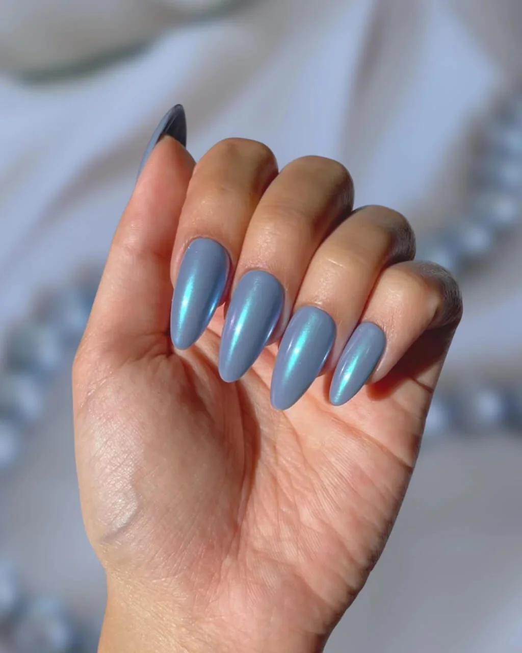 light blue nail designs