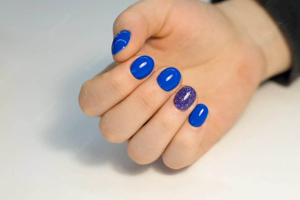 navy blue nail designs