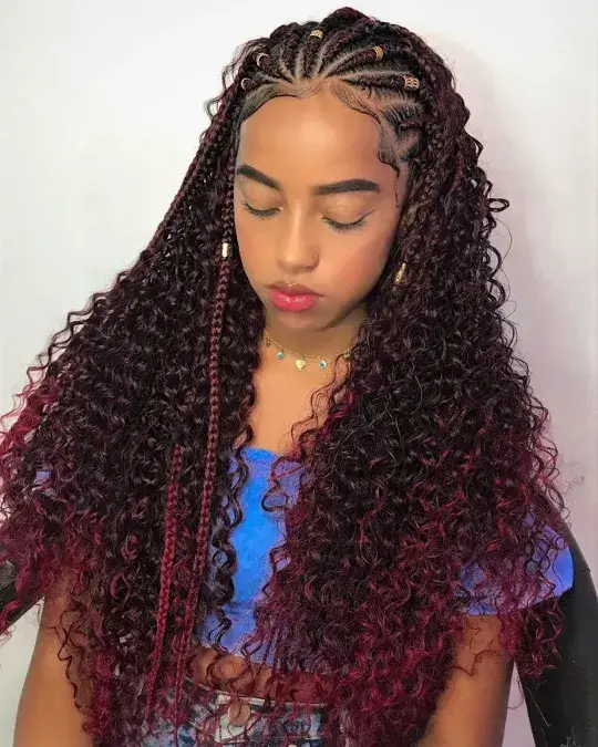 tribal braids with beads