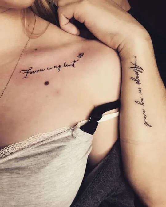 soulmate matching couple tattoos