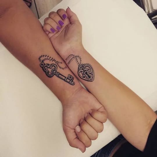 soulmate matching couple tattoos