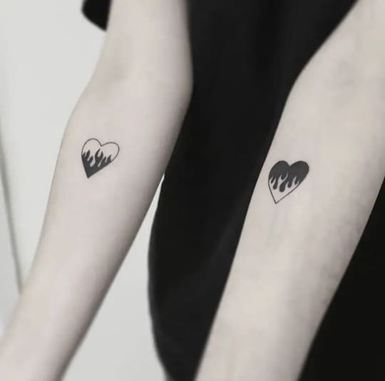 soulmate matching couple tattoos ideas