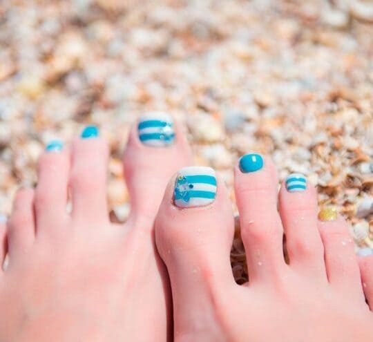 elegant white pedicure designs