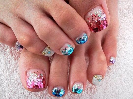 elegant white pedicure designs