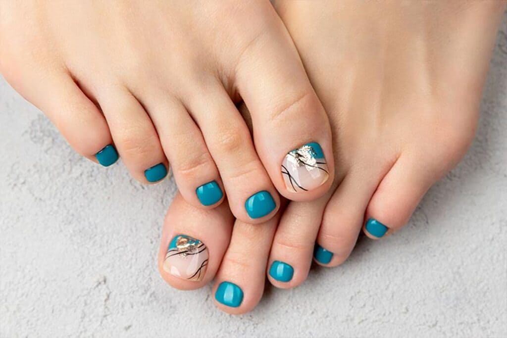 elegant white pedicure designs
