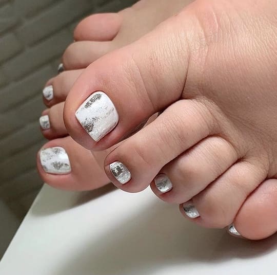 summer white toe nail designs
