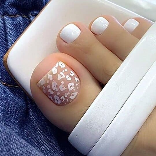 summer white toe nail designs