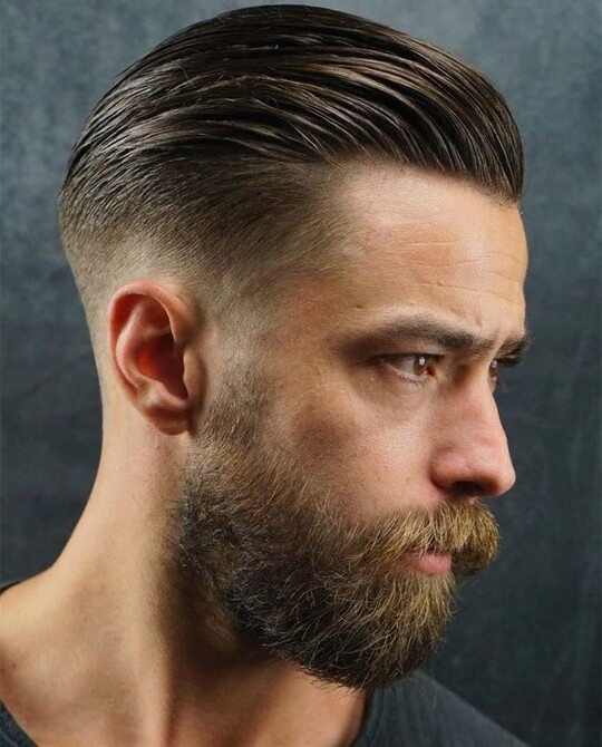 Brushed Back Hair