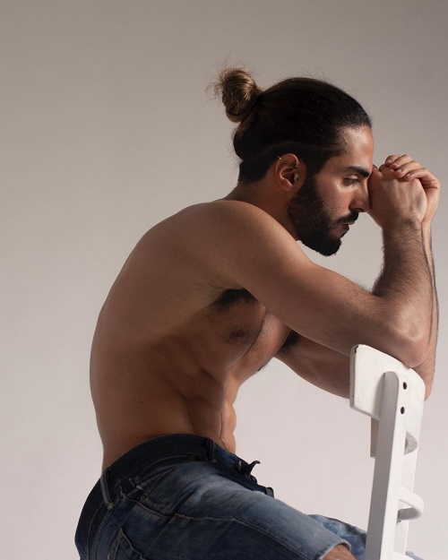 Man Bun with Fade Cut