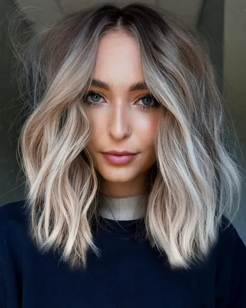 Extremely Wavy Long Bob Haircut