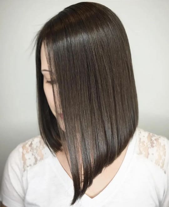 Straight Blunt Long Bob Haircut