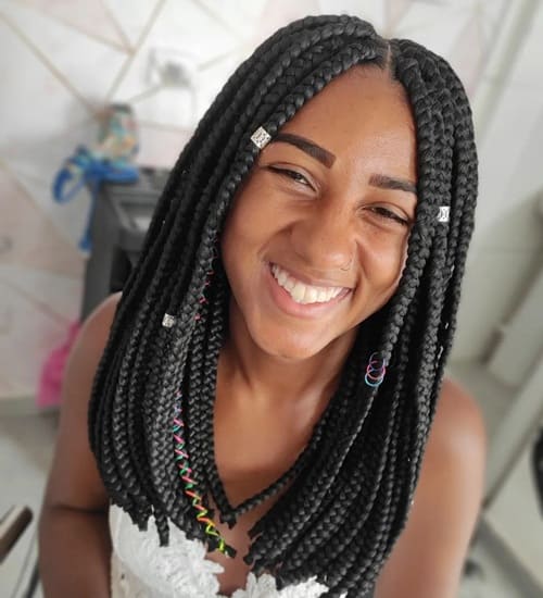 Lob + Box Braids