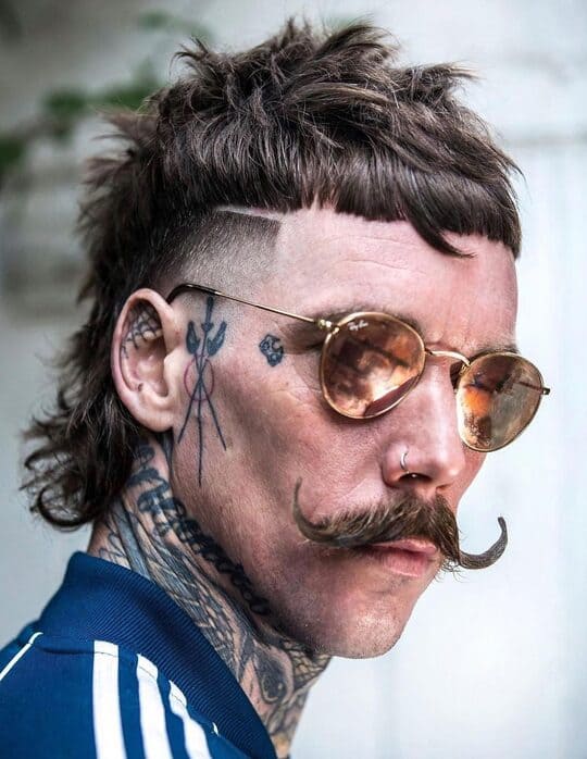 Fancy Mullet Haircut with Fade