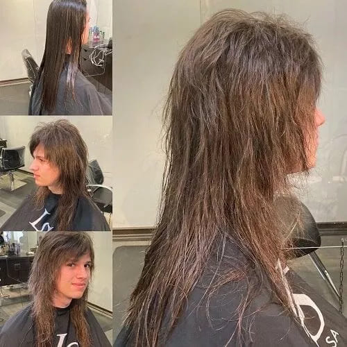 Wolf Cut Mullet Haircut For Men