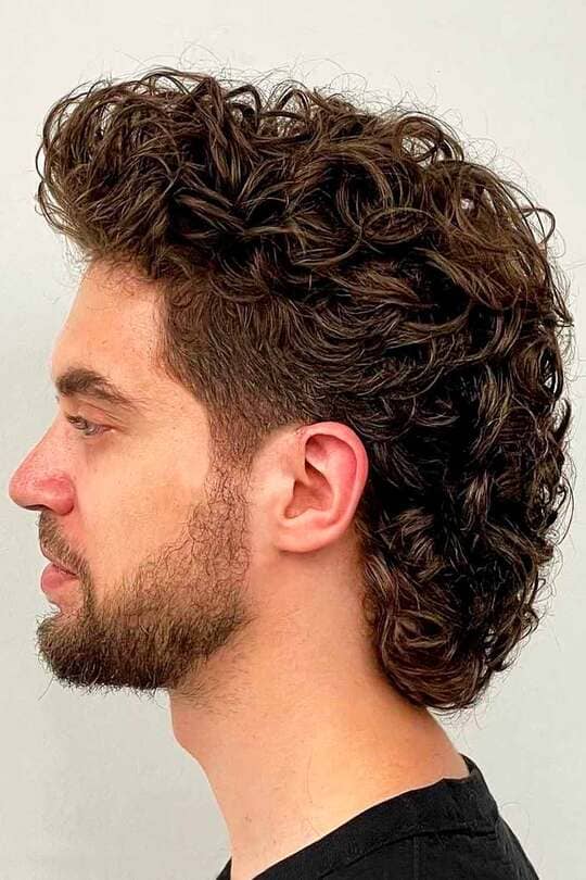Permed Mullet Look