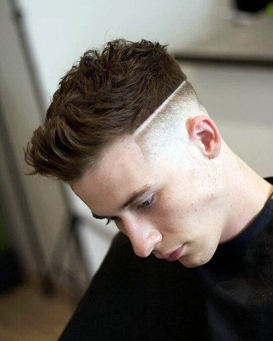 Brushed Up Fringe with Skin Fade
