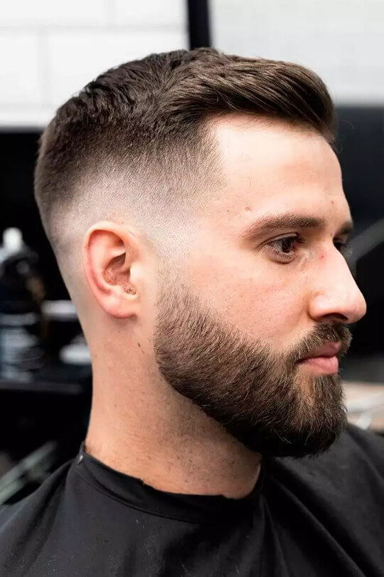 Comb Over with High Fade