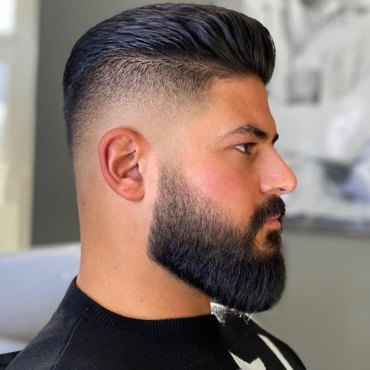 Slicked Back Short Hair