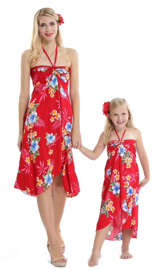 Matching Printed Floral Sundress