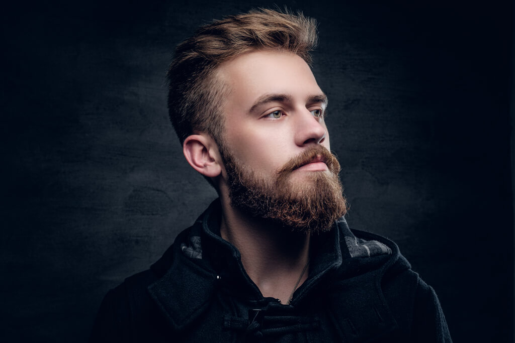 Mid Fade Cut with Beard