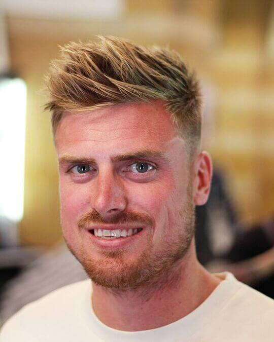 Mid Fade Haircut for Square Face