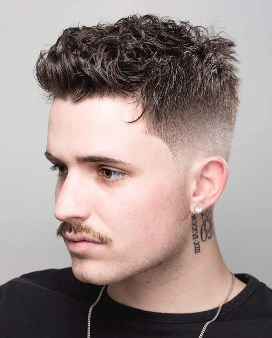 Mid Fade Haircut with Short Hair